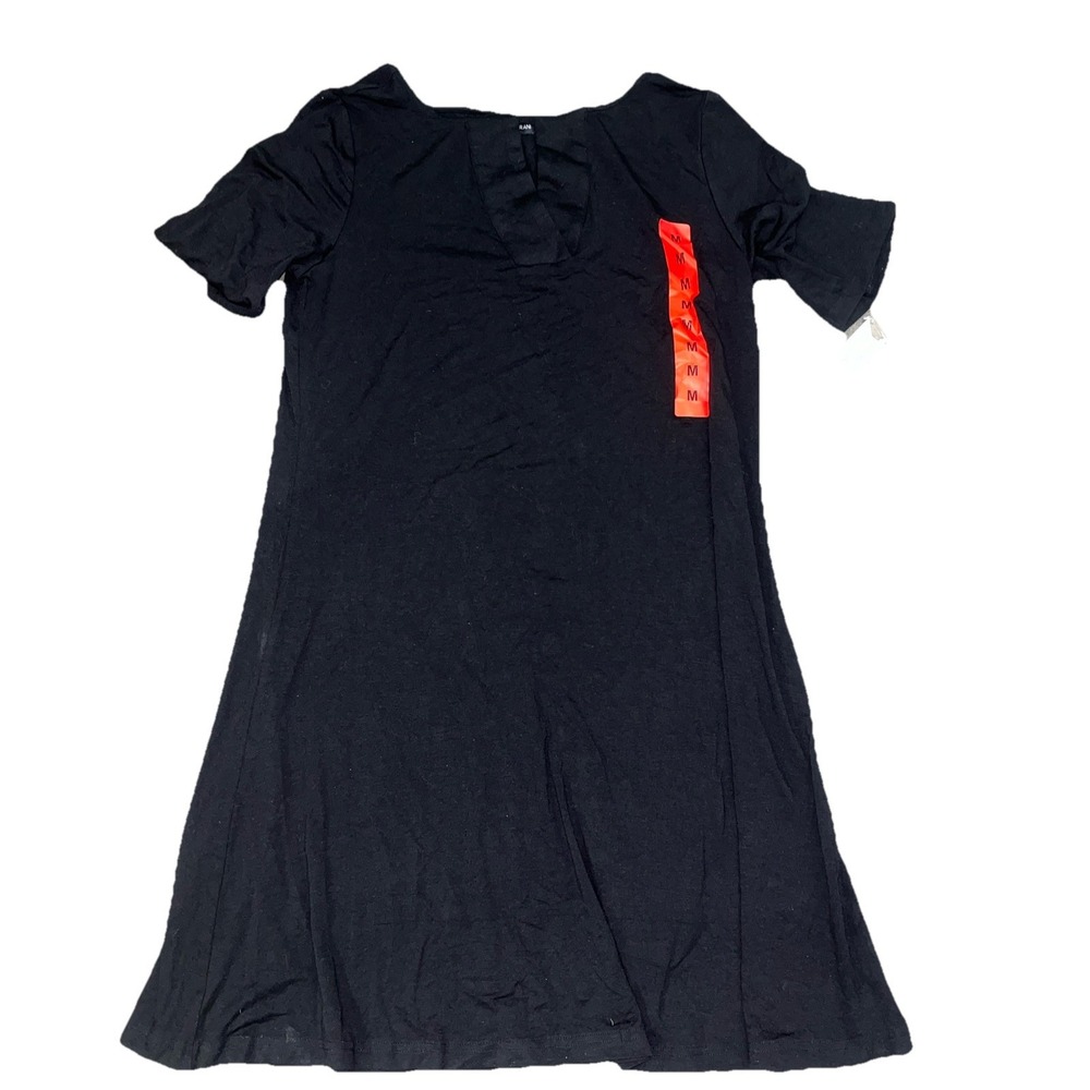 NEW Women's Black MARIO SERRANI Stretchy Keyhole Front Dress Medium